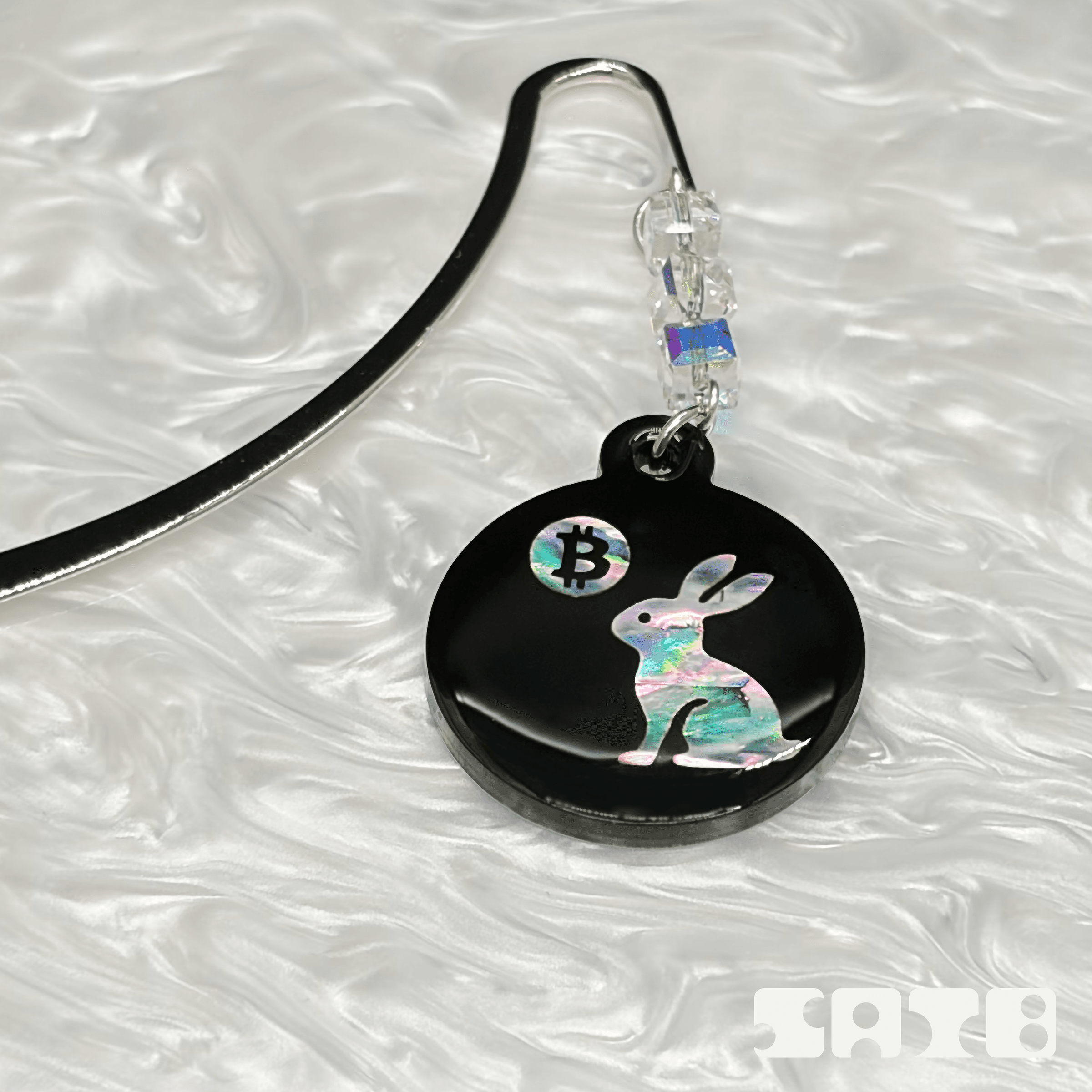 Nacre Rabbit Book Hook - 1